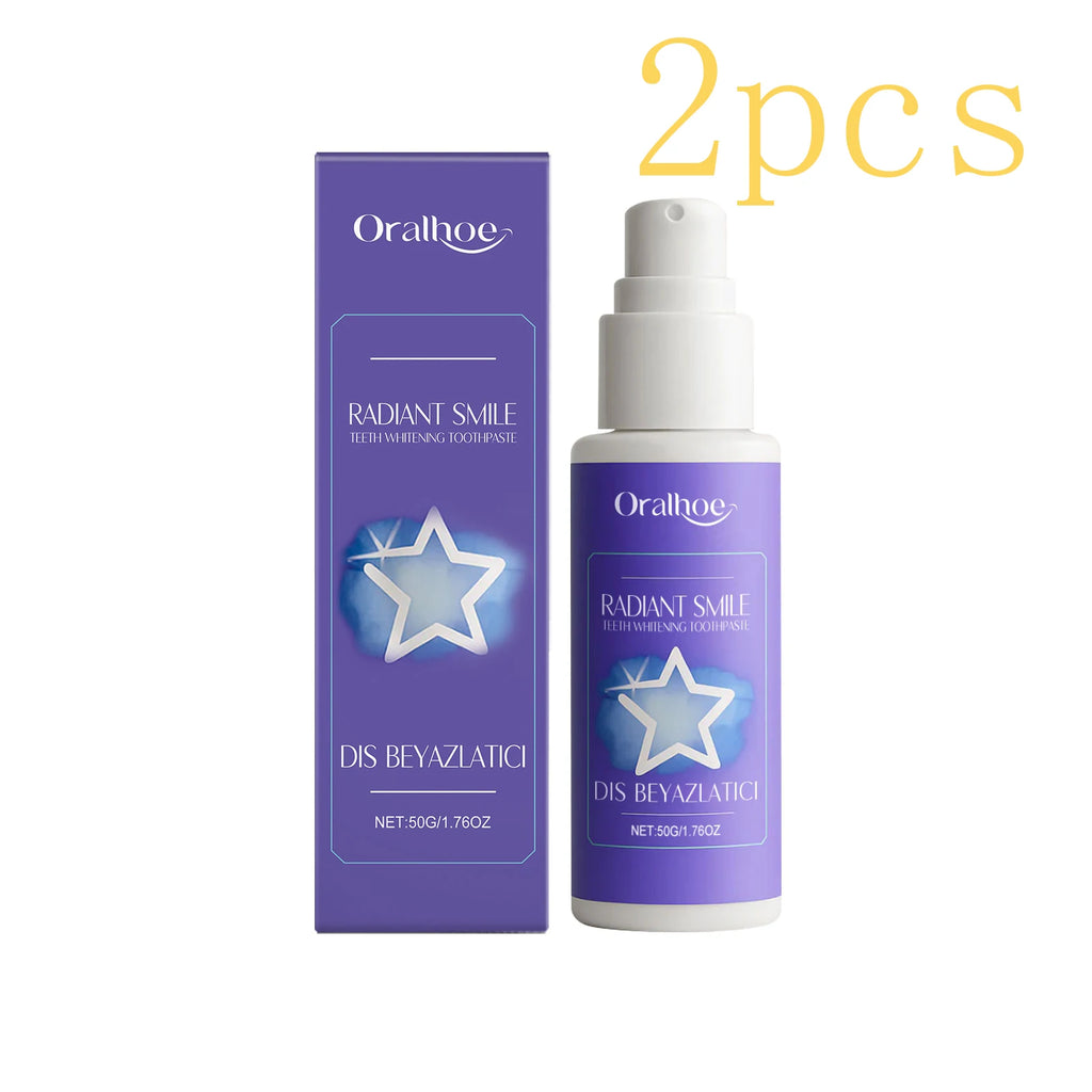 Purple toothpaste, daily cleaning for yellow teeth, stains, tartar & bad breath, fresh breath oral care toothpaste. Oasis Select 2pcs