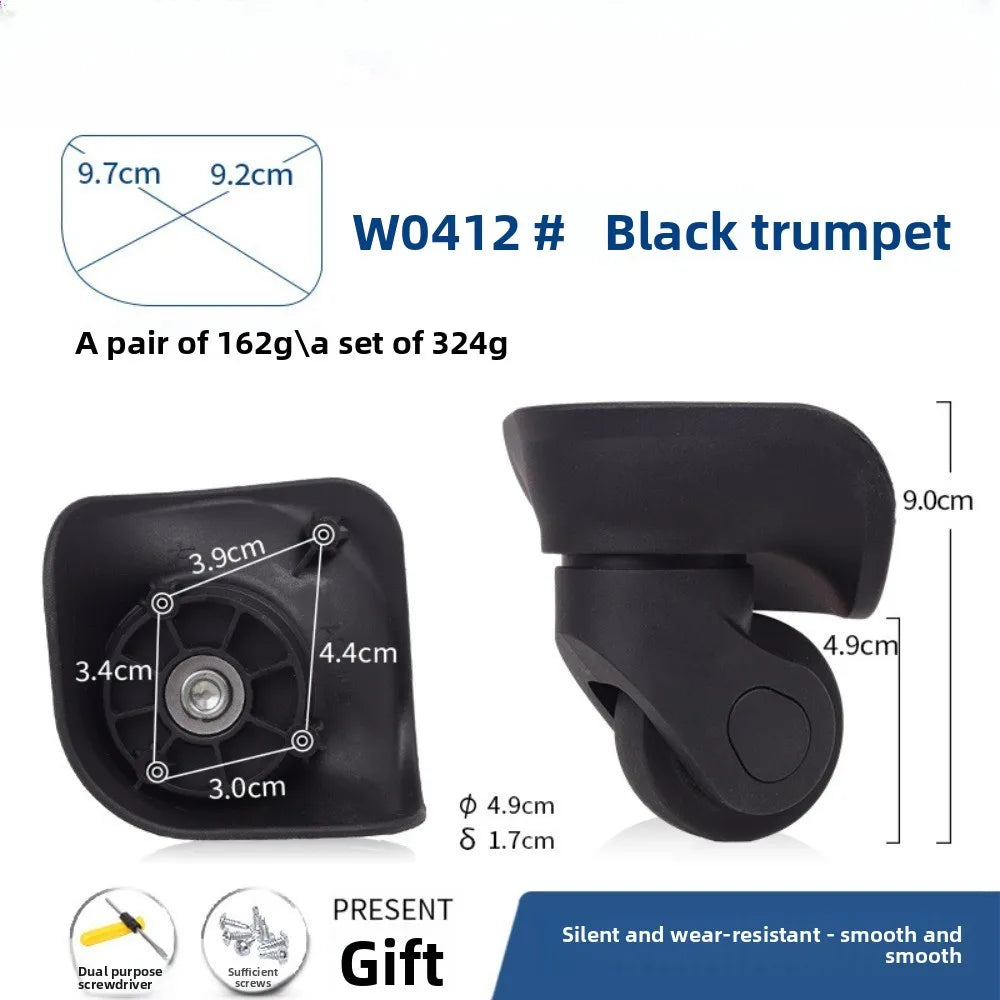 1 pair Replacement Luggage Wheels Repair DIYAccessories for Travel Suitcases Oasis Select small 2pcs