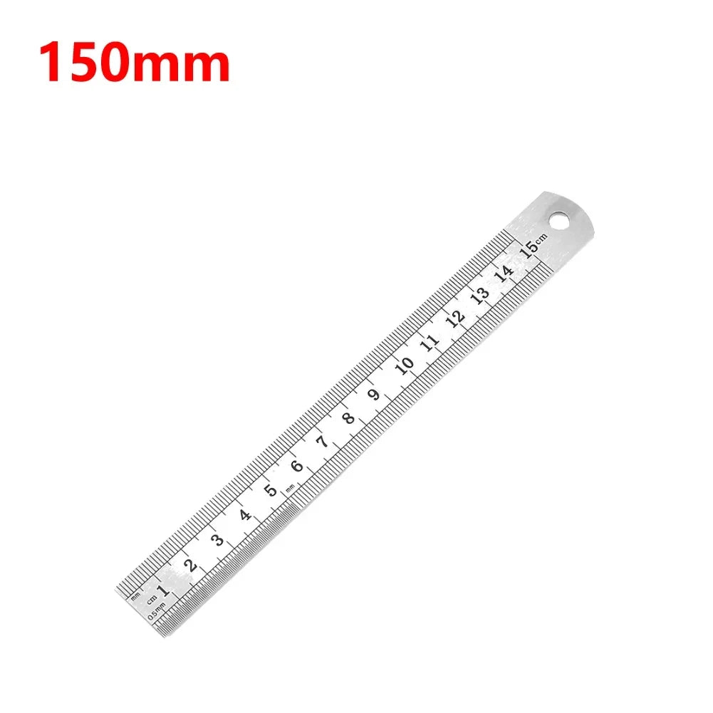 150mm-500mm Metal Scale Stainless Steel Straight Ruler Measuring Stationery Drafting Accessory Hand Tool School Office Supplies Oasis Select 150mm