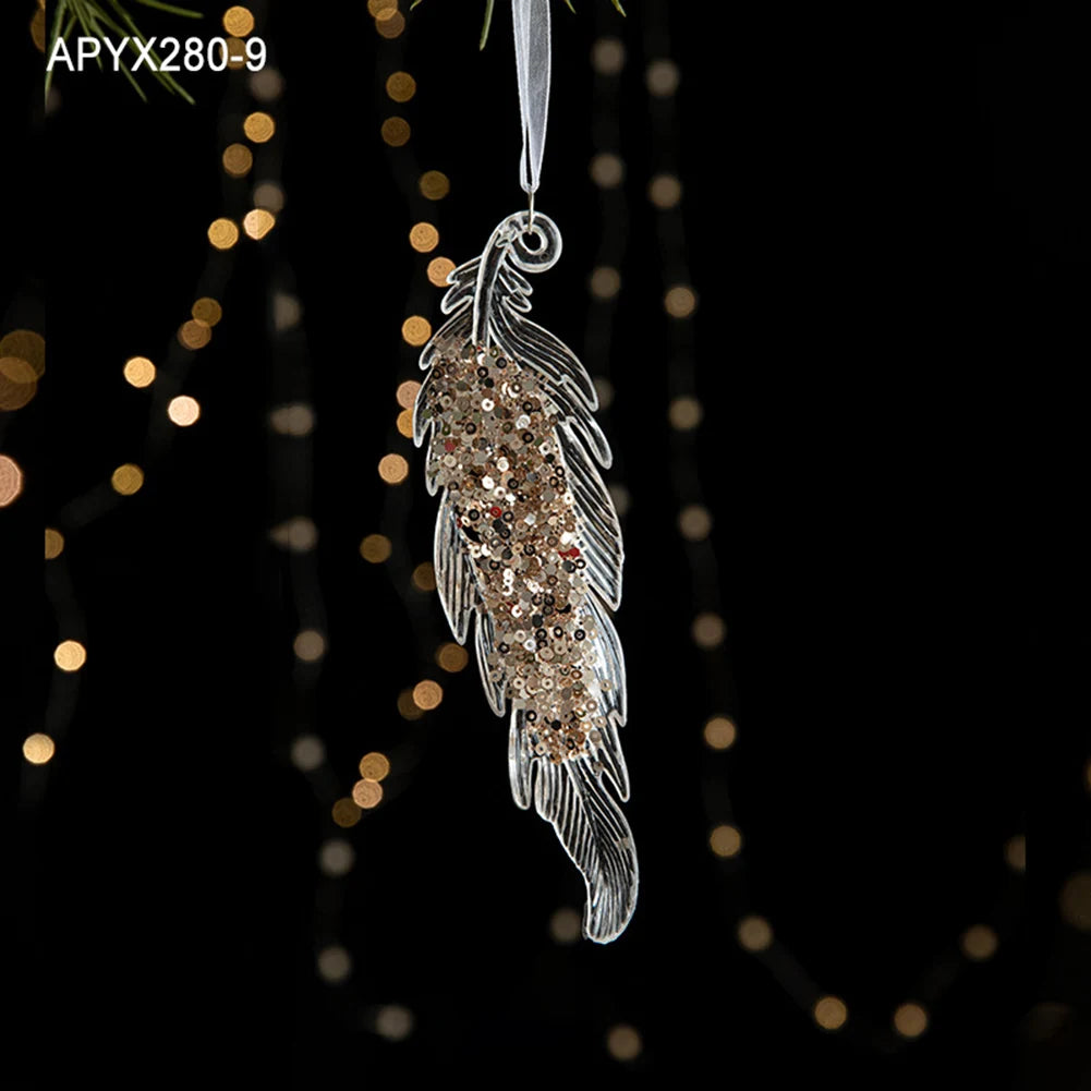 Crystal Acrylic Snowflake Christmas Ornaments – Transparent
