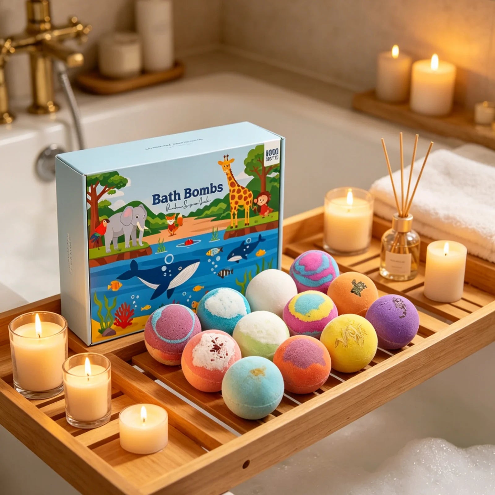 Kids Bath Bombs with Surprise Toys – 12pc Moisturizing Set Kids Bath Bomb Set Oasis Select