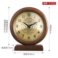 New European Solid Wood Clock Desk Table Decoration Home Living Room Antique Table Decoration Clock Oasis Select B silent movement