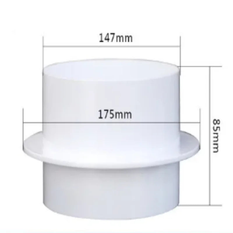 Round Pipe Check Valve Air Duct Check Ventilation Device Durable Exhaust Fan Hose Proof Ventilating Grill Kitchen Accessories Oasis Select 150mm