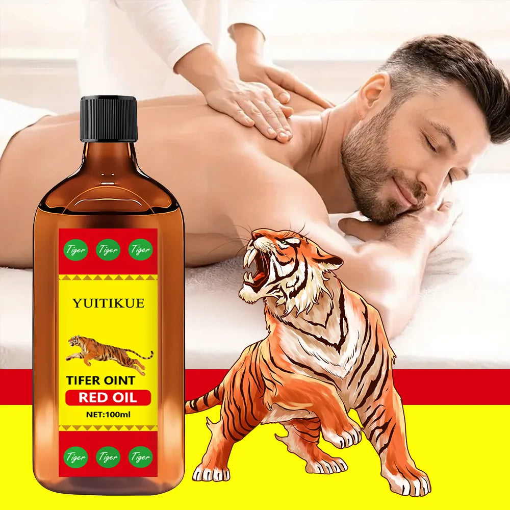 YUITIKUE Tifer Oint Red Oil 100ml - Tiger Formula for Muscle & Joint Massage, Sport & Daily Use, for All Oasis Select