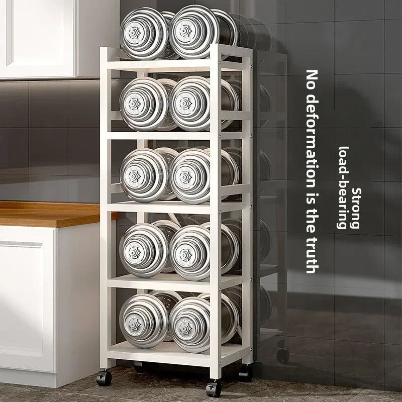 Kitchen rack Floor-to-ceiling multi-layer crevice storage rack Oven microwave oven with drawer storage rack Durable Oasis Select