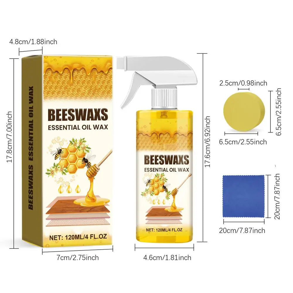 Beeswax Wood Polishing Spray 120ml Furniture Scratch Repair Floor Seasoning Wax Wood Care Shine Repair Beeswax Spray Furniture Oasis Select 120ml