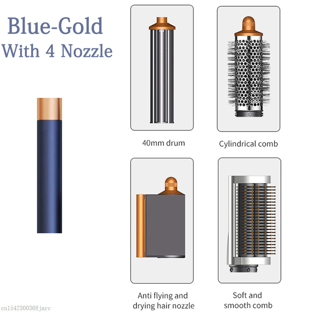 SenCiciMen X9 Multi Hair Styler Curling Iron Hair Hot Air Brush Curling Barrel Hair Dryer Salon Professional Curly Hair Styler Oasis Select 4 in 1 Blue Gold China Mainland EU