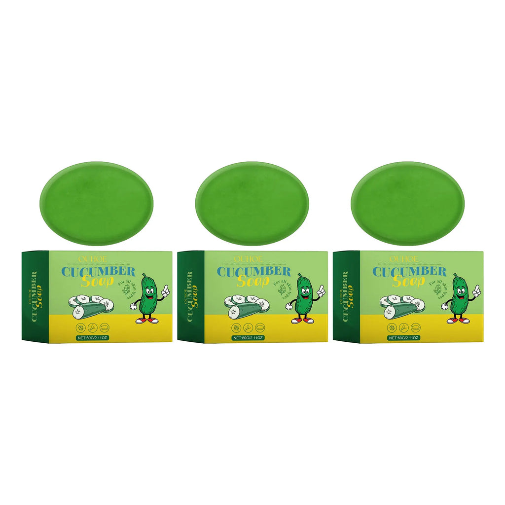OUHOE Cucumber Soap – Oil Control, Pore Care & Skin Glow 60g