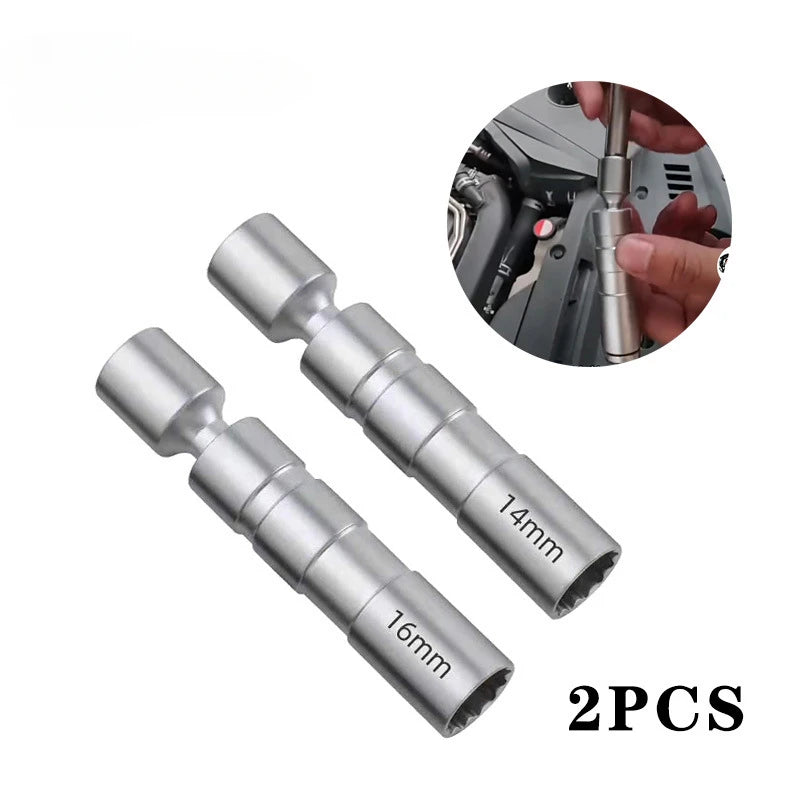 For BMW Mercedes Benz Spark Plug Sleeve Wrench Socket Magnetic 12-Point Angle Thin Wall Spark Plug Car Removal Tools 14mm 16mm Oasis Select