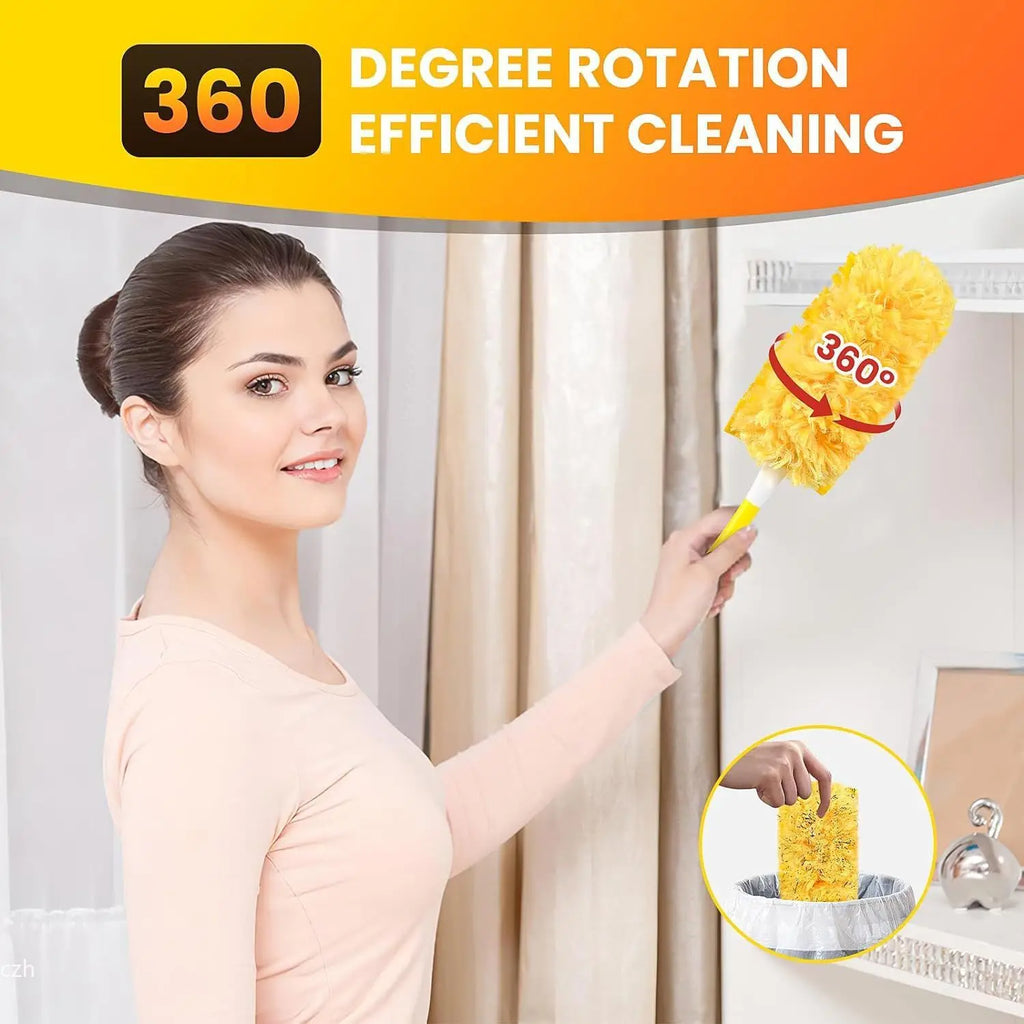 Single-sided 360 ° electrostatic precipitator for cleaning dust spider web cleaning disposable feather duster roof and desktop Oasis Select