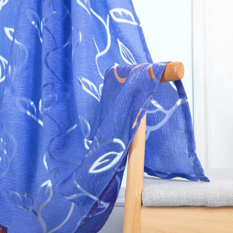 Vines Leaves Tulle Sheer Curtain Panel – Window Drape & Valance Sheer Curtain Panel Oasis Select