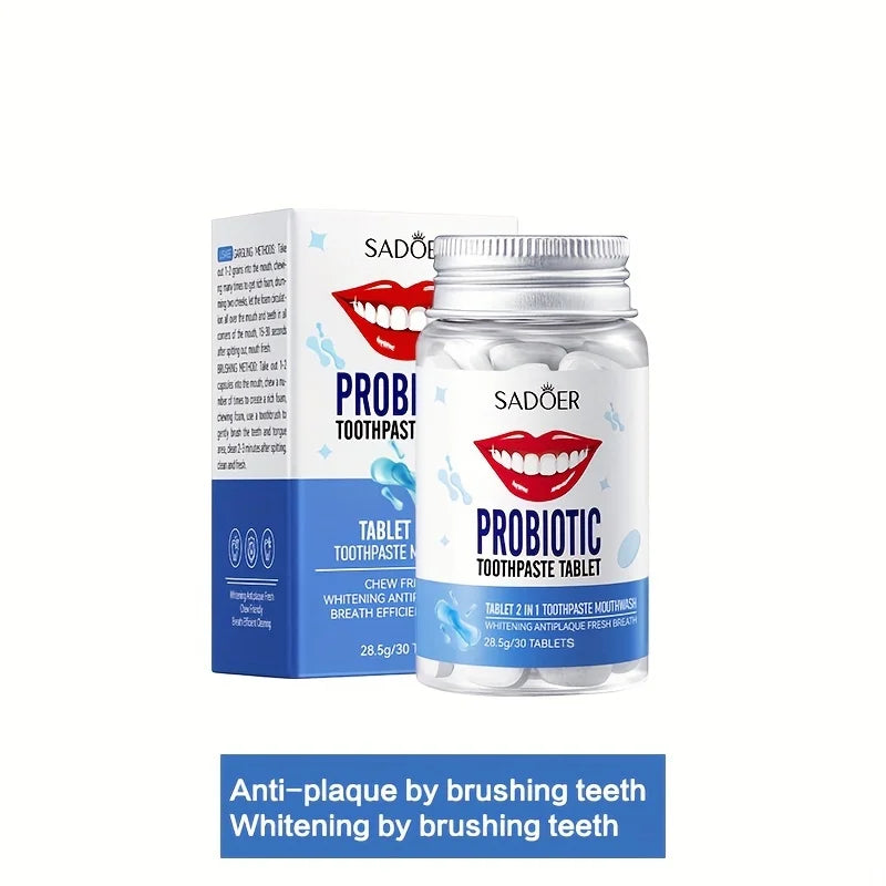 Probiotics Solid Toothpaste, Deeply Cleaning, Fresh Breath, Cleans Dirt, Suitable for Travel 28.5g(1.01oz)-1 Bottle Oasis Select 1 Bottle
