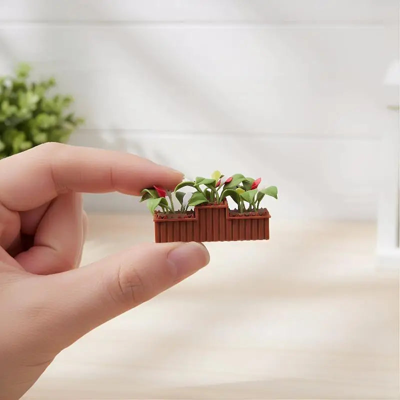 1/12 Miniature Calla Lily Potted Plant | Dollhouse Decor