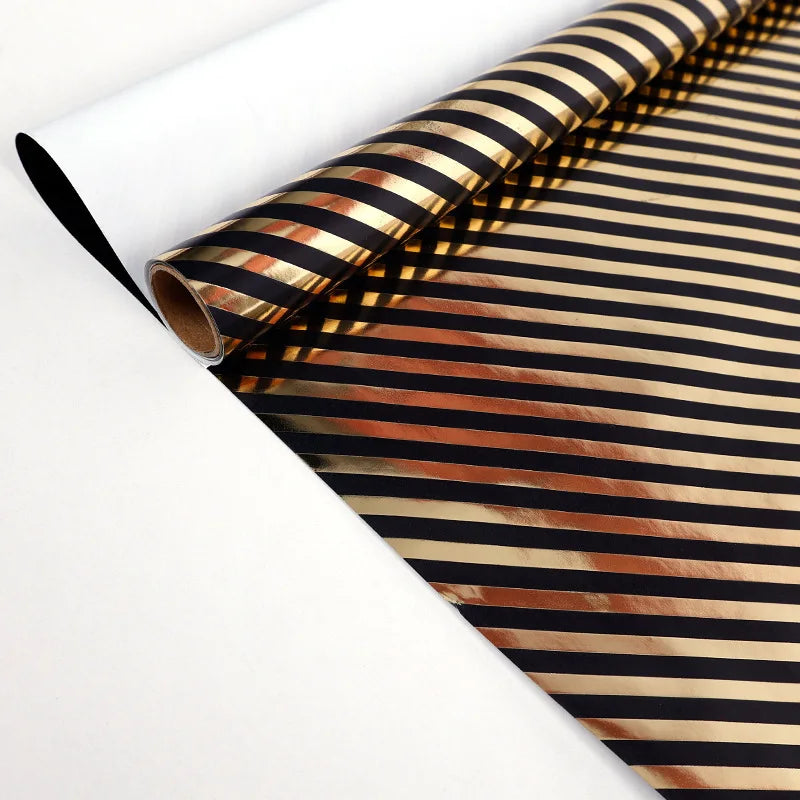 43x300cm Black Gold Gift Wrapping Paper Polka Bouquet Packaging Paper Christmas Valentines Day Birthdays Gifts Decorations Paper Oasis Select P