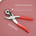 Leather Hole Punch,9" Belt Hole Puncher for Leather Heavy Duty, 6 Size Revolving Leather Belt Hand Hole Puncher Leather Punch Oasis Select 1pc