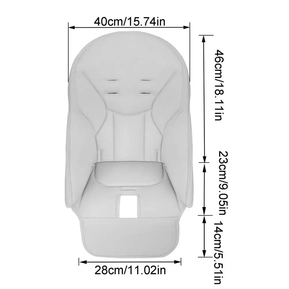 Baby PU Leather Dining Chair Cover Soft Seat Cover Comfortable for PegPerego Siesta Zero3 Baoneo Kosmic Jane Oasis Select Grey