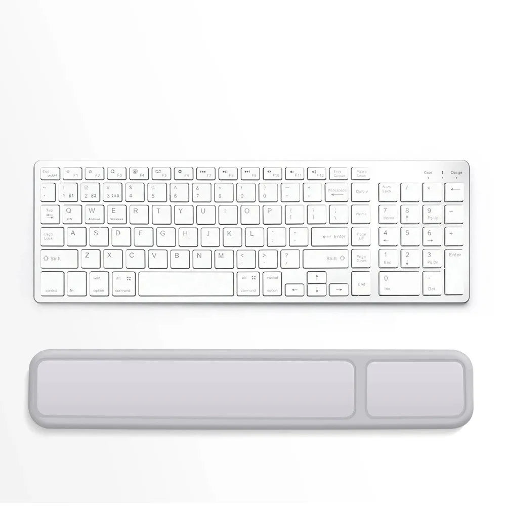 Ergonomic Wrist Rest Mouse Pad Soft Palm Rest Non-Slip Base Hand Pillow Durable Slow Rebound Mouse Mat Office Use Oasis Select Keyboard Pad grey