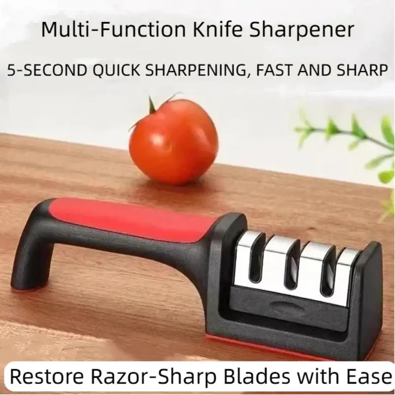 3/4-Stage Knife Sharpener – Non-Slip Ergonomic Handle
