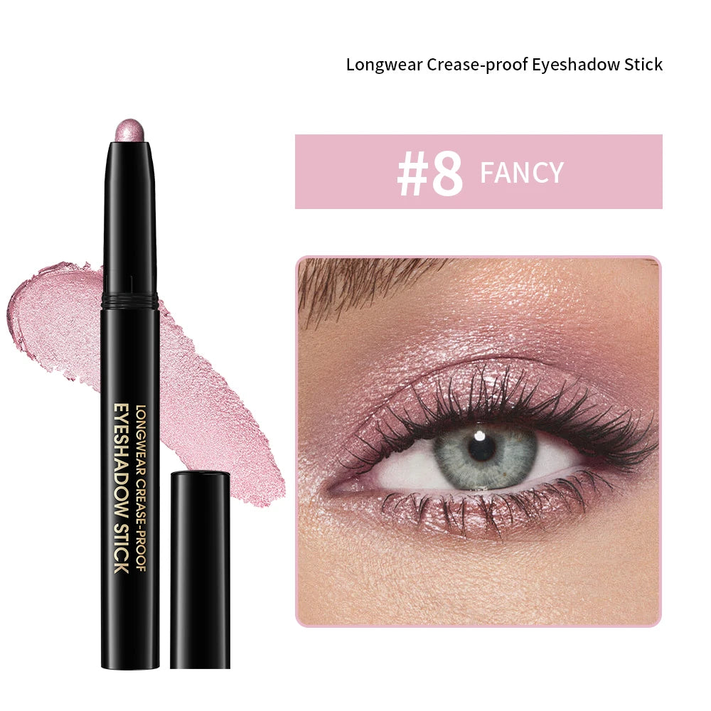 Lakerain 10-Color Waterproof Eyeshadow Stick | Shimmer & Matte