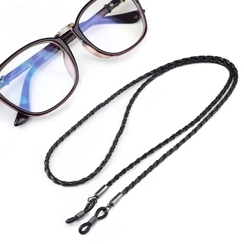 Multi-color Sunglasses Hanging Chain Twist Glasses Rope Leather Rope Chain Outdoor Sports Anti-slip Sunglasses Chain Accessories Oasis Select