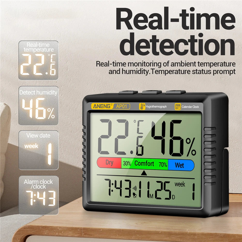 ANENG AP01 Multiscene Measurement Temperature Humidity Meter Handheld Precision Digital Air Thermometer Hygrometer Tester Tools Oasis Select