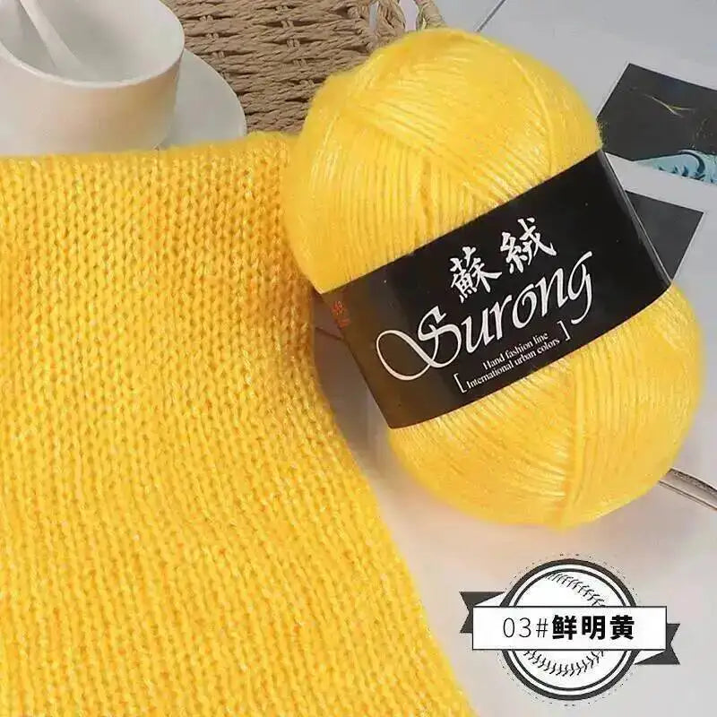 100g Metallic Hand knitting Yarn Crocheting silk acrylic Yarn to knit sweater blanket hat line Crocheting bag slipper Thread Oasis Select White 3