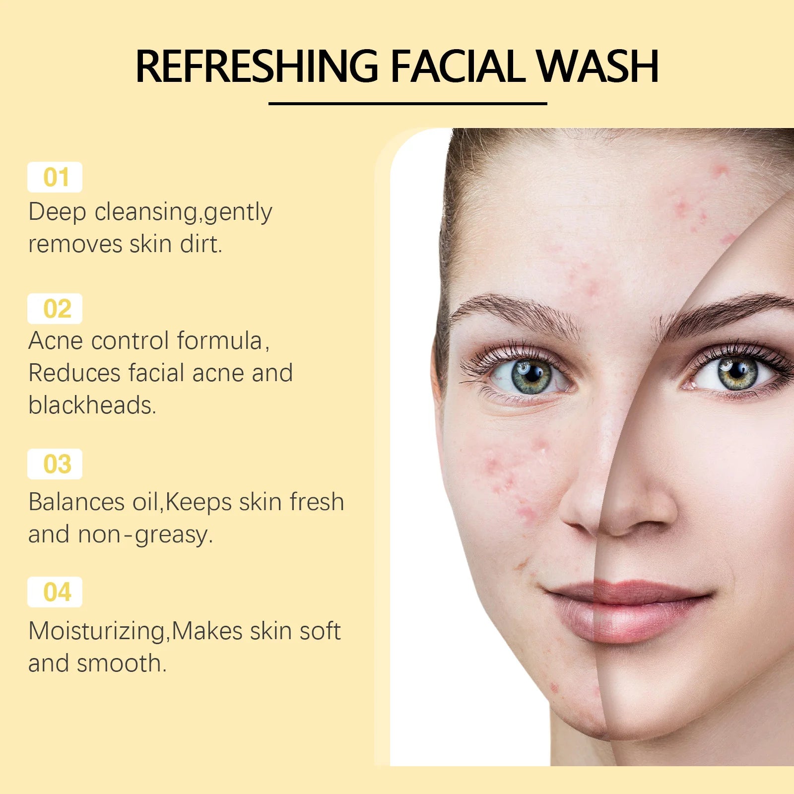 Gentle Honey Foam Face Wash Gentle Cleansing Skin Hydrating Fresh Oil Control Foaming Facial Cleanser Daily Skincare Oasis Select