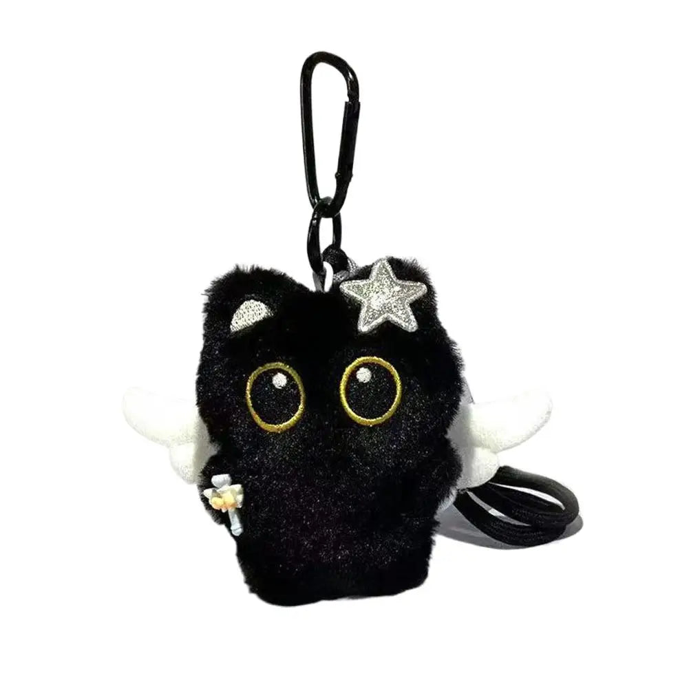 Cute Black Cat Plush Keychain – Bag Charm & Gift