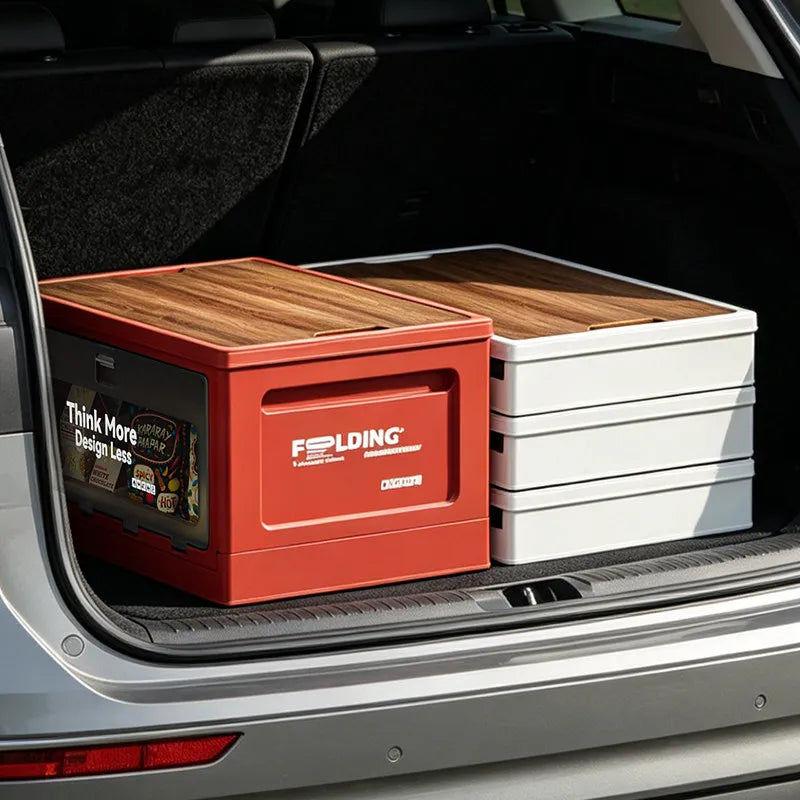 Outdoor camping revenue box with side-opening large-sized tent cover folding box for vehicle trunk organization and storage Oasis Select