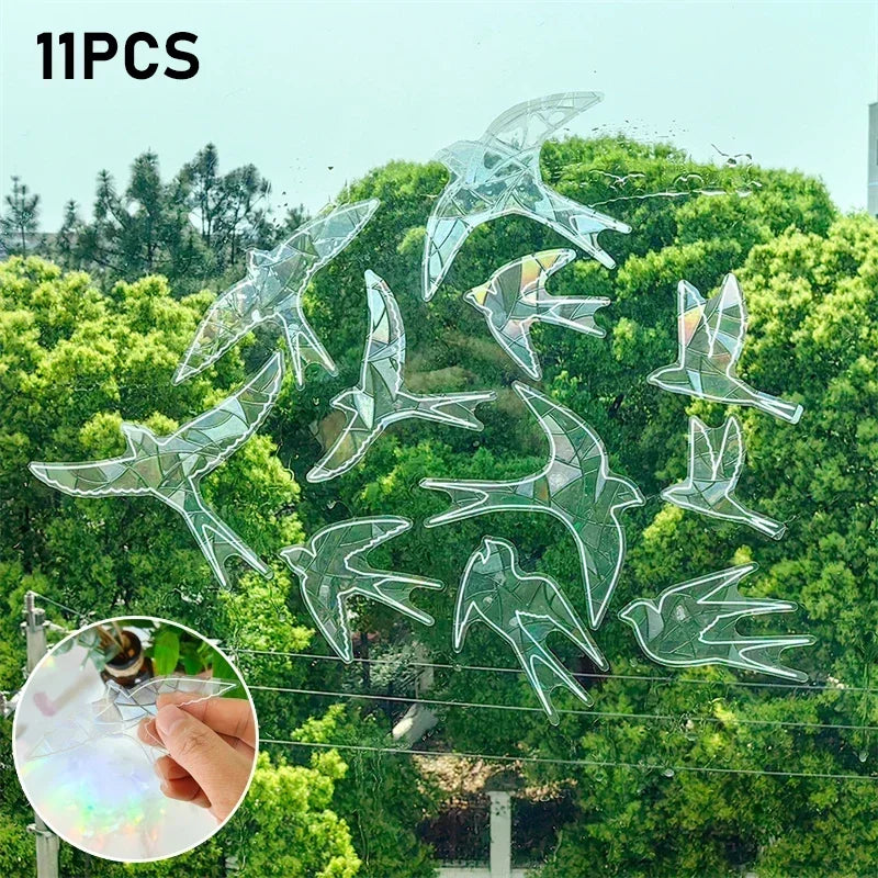 New Rainbow Sun Catcher Wall Stickers Light Catcher PVC Window Film Self Adhesive Decal Motorcycle Sticker PVC Film Home Decor Oasis Select RPS158-11PCS