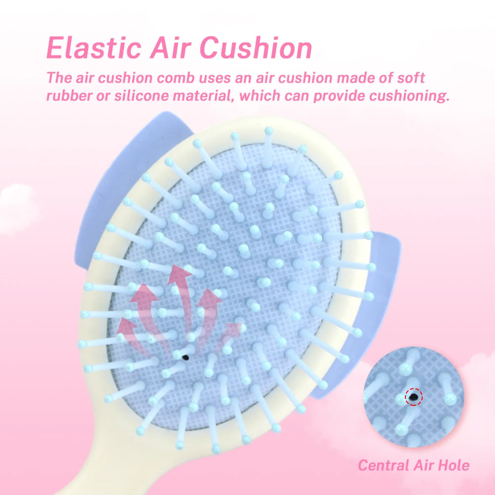 Mini Bow Air Cushion Hairbrush – Anti-Static Detangler Comb Air Cushion Hairbrush Oasis Select