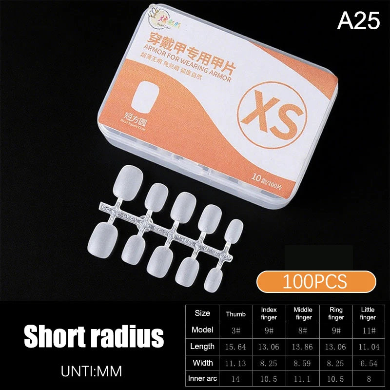 100pcs Press On Nail Tips Full Cover Ultra-Thin False Nails Patches Gel Nails Extension System Clear Fake Nails Art Accessories Oasis Select A26