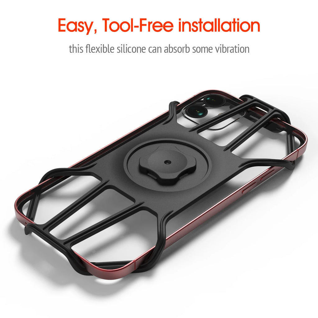 Silicone Phone Holder Adapter – Bike, Motorcycle & Scooter Mount
