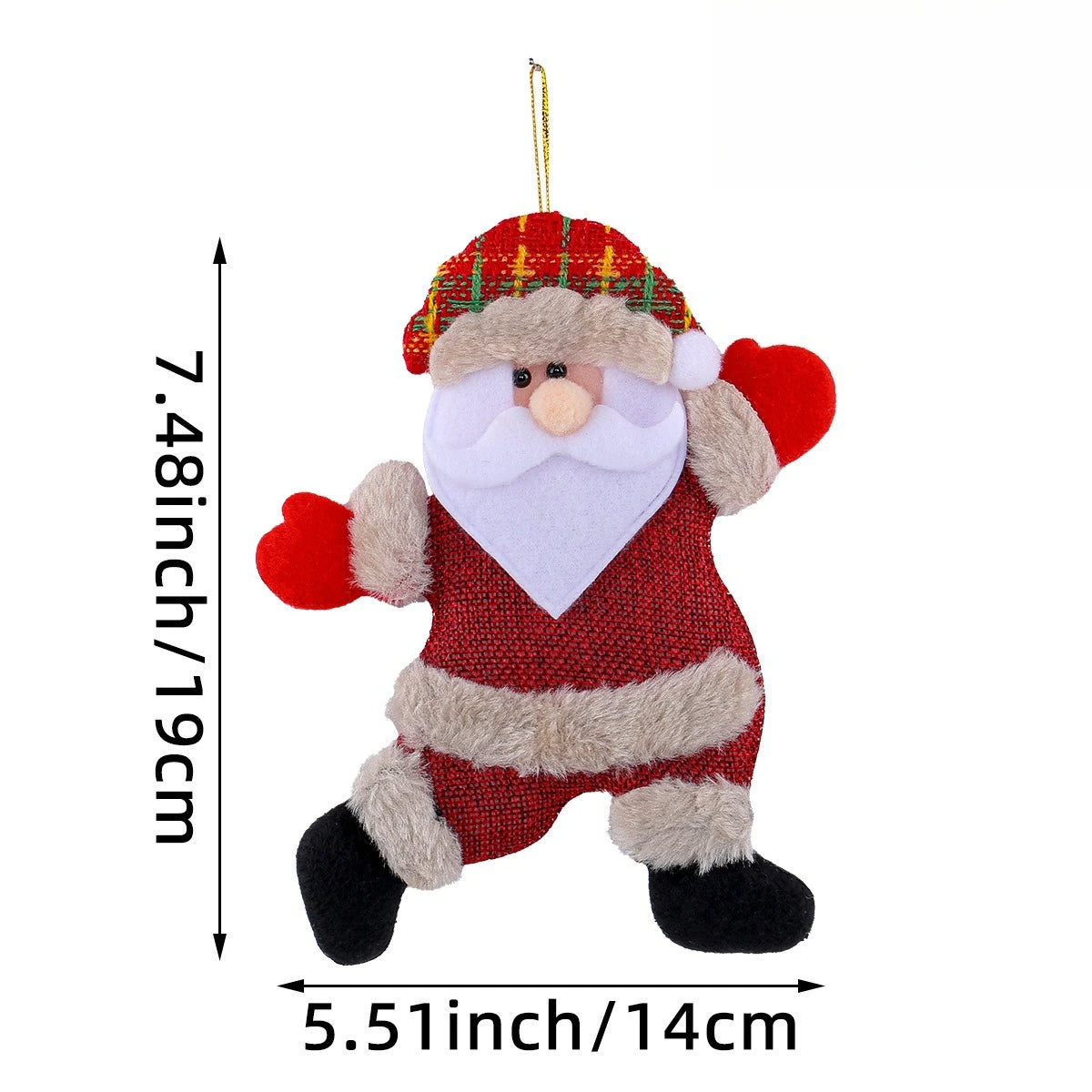Christmas Dancing Old Man Snowman Small Figurine Pendant, Holiday Christmas Tree Doll Decoration and Arrangement Pendant Oasis Select G1-19 elderly