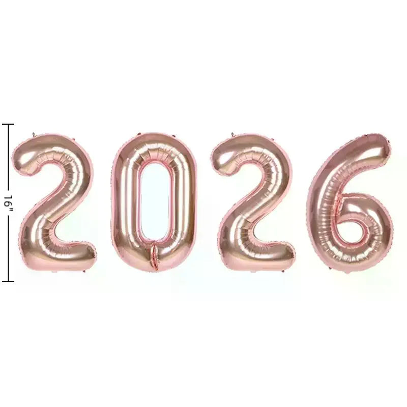 Foil Balloons for New Year's Eve Party Decoration Photo Booth Props Xmas Home Decor 2026 Prop up Your Celebration Oasis Select