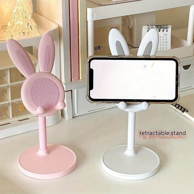 Cute Rabbit Mobile Phone Stand Desktop Can Be Lifted And Adjusted Desktop Lazy Person Selfie Watch Video Music Support Bracket Oasis Select