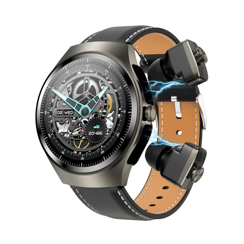 Music Smartwatch With Built-in Headphones 1.43-inch AMOLED HD Screen Heart Rate Health Monitoring Men's Watch Women Sports Modes Oasis Select BKBKL