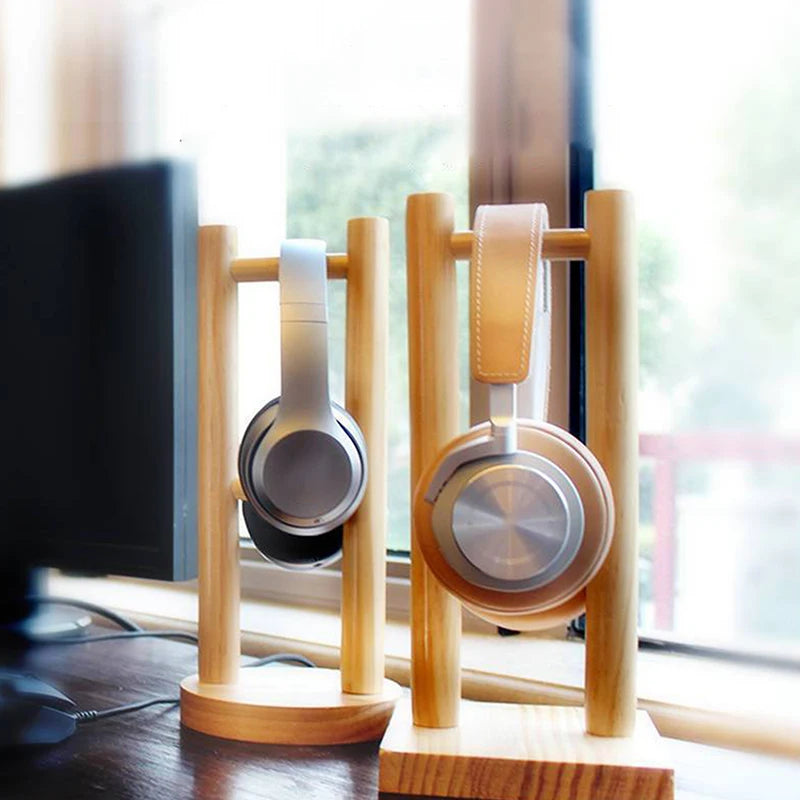 Solid Wood Headphone Stand, Headphone Headset Hanger Display Stand, Universal Noise Reduction Headphone Stand Wall Mount Oasis Select