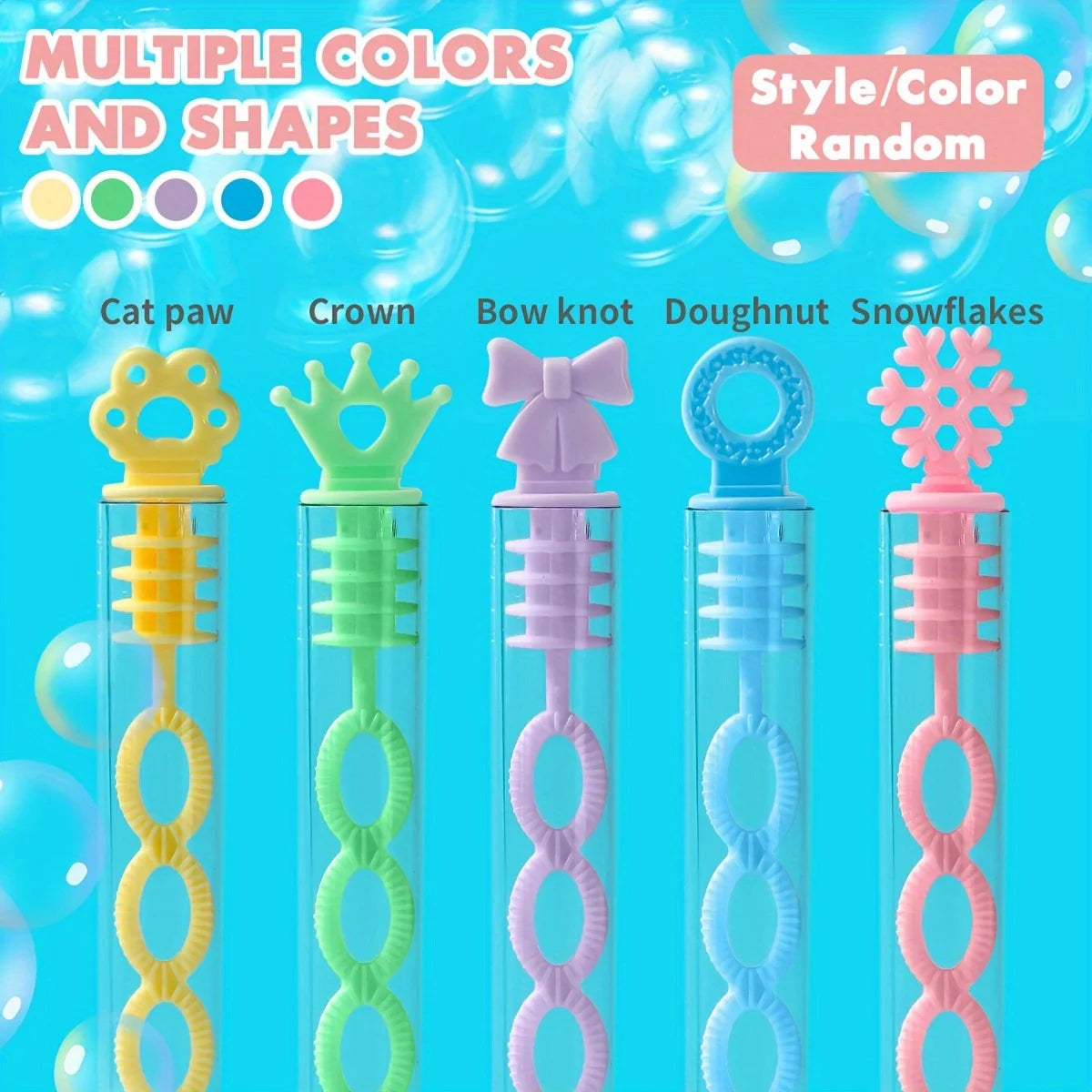 12/24Pcs Summer Romance Bubble Wands Pastel Mini Dip Sticks for Outdoor Dates Wedding Party Favors Cute Goody Bag Gifts Couple Oasis Select