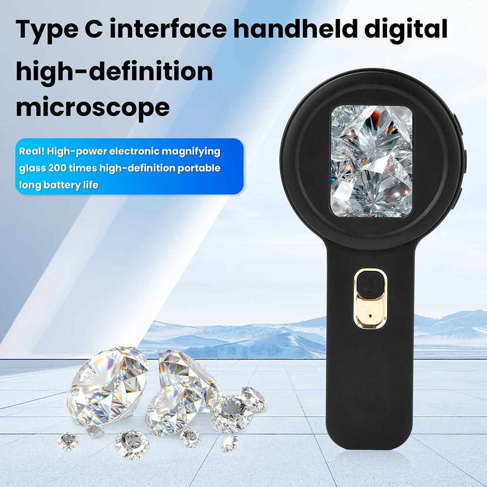New Digital Microscope With 2.2-inch HD Screen 16 LED Lamp Beads Type-C Charging Angle Microscope For Circuit Board Repair Oasis Select