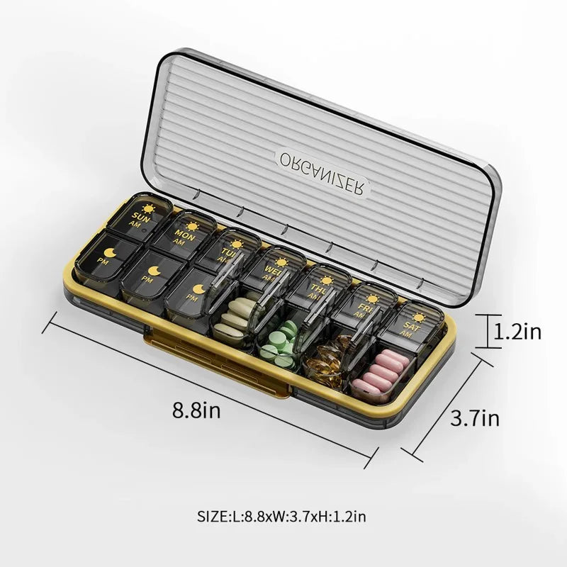 Portable Medicine Box 14 Cubes 21 Cubes Medicine Storage Dustproof Box Seven Days A Week Oasis Select