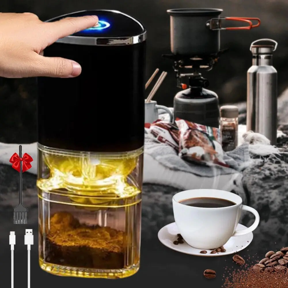 Portable Electric Coffee Grinder USB-C Rechargeable Ceramic Burr