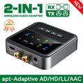 2 in 1 aptX Bluetooth 5.4 Audio Transmitter Receiver 3.5MM AUX RCA aptX-Adaptive AD/HD/LL AAC HiFi Stereo Music Wireless Adapter Oasis Select Enhanced Version