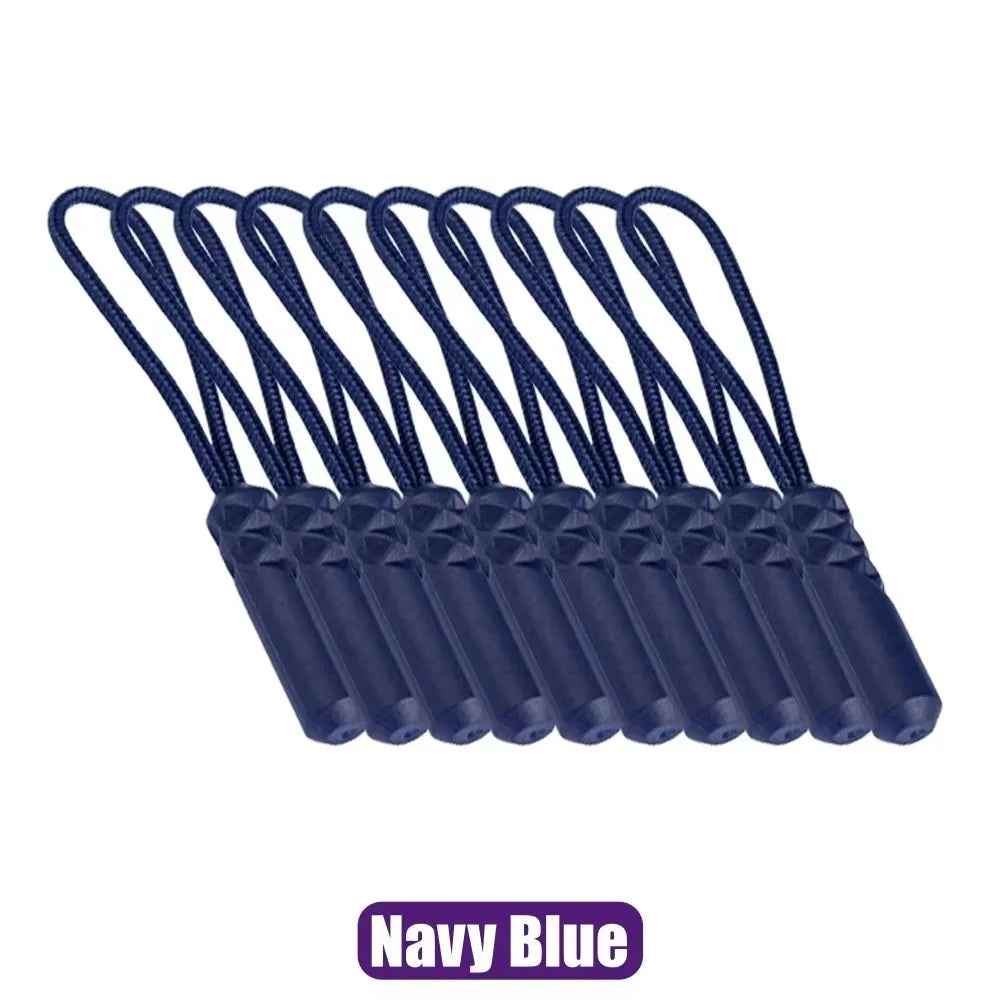10/20pcs Rucksacks Zip Cord Replacement Clip For Coats Jackets Pull Puller Tent Zippers Pull Rope Zipper Puller Zipper Rope Oasis Select 10pcs Dark blue