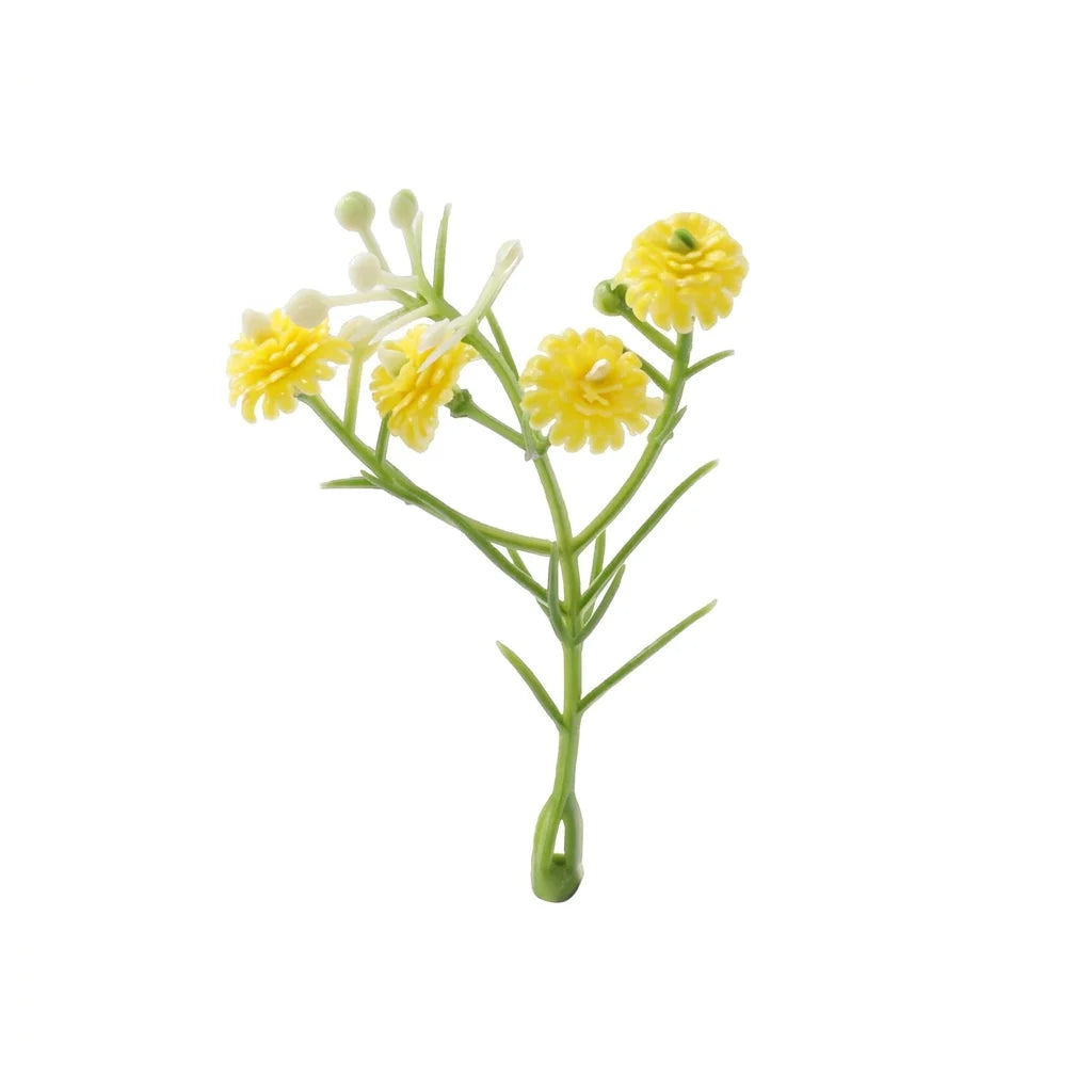 Artificial Flowers Gypsophila 8CM Fake Flowers For Home Decor Wedding Decorations Ornaments Craft Garland Accessories Oasis Select Yellow