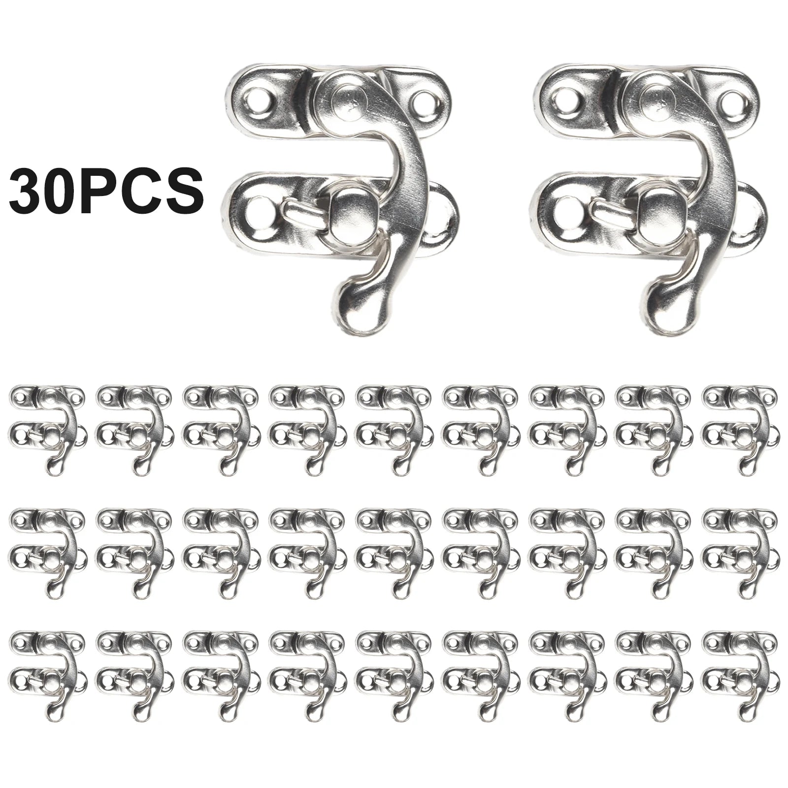 30-Pack Toggle Hasp Latch Clasps for Wooden Boxes – Gold, Bronze Box Hasp Latches Oasis Select Sliver