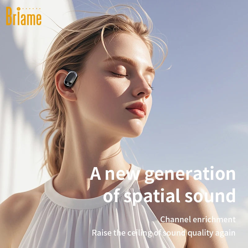 Briame Bluetooth Earhook Earphones Wireless Sports In-Ear Headset with Microphone for Running Sport Headphones Ows Headset Game Oasis Select