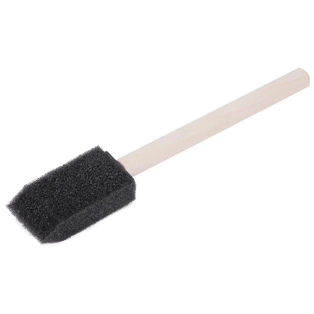 4-Piece Sponge Foam Paint Brush Set with Wooden Handle
