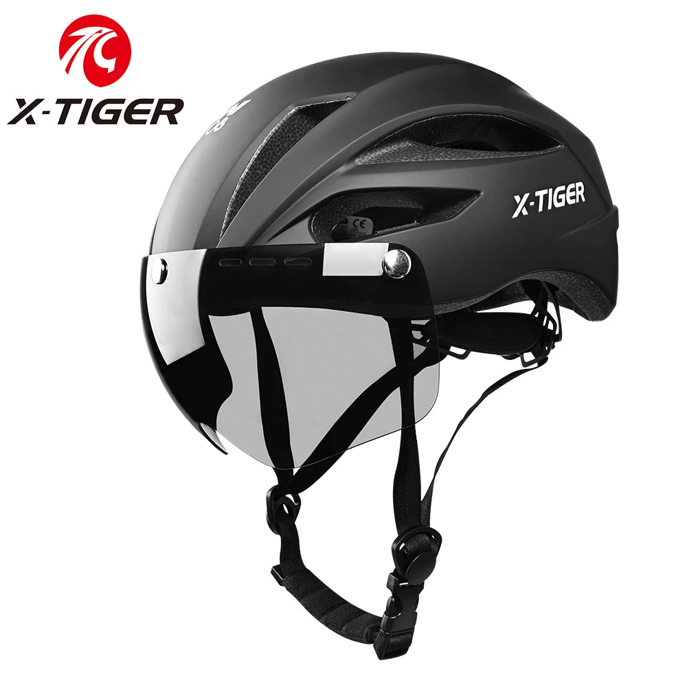 X-TIGER Cycling Helmet Lightweight One-piece Helmet Breathable With Magnetic Goggles Head Safety Helmet MTB Road Bike Helmet Oasis Select