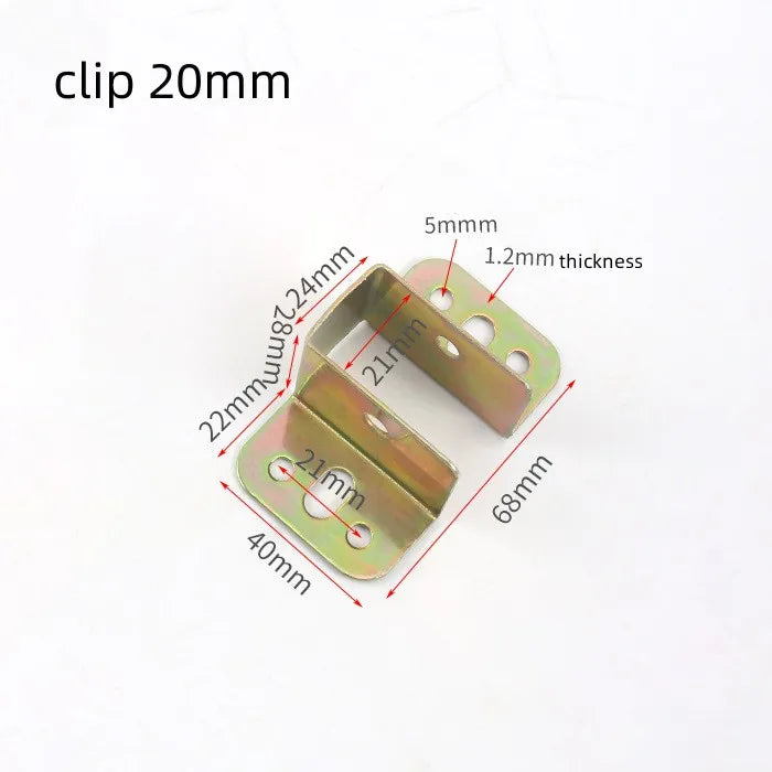 2pcs U Shaped Metal Bed Bracket Bed Frame Fixing Connecting Furniture Rail Hook Brackets Hinge Fitting Connector Lock Hardware Oasis Select 20mm 8pcs